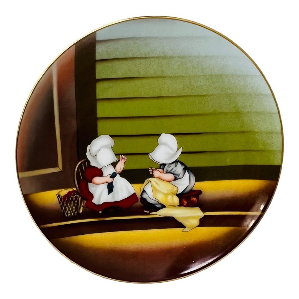 "The Sun-Bonnet Babies" Plates Set of 7 Royal Bayreuth Vintage 1974 - Picture 5 of 16